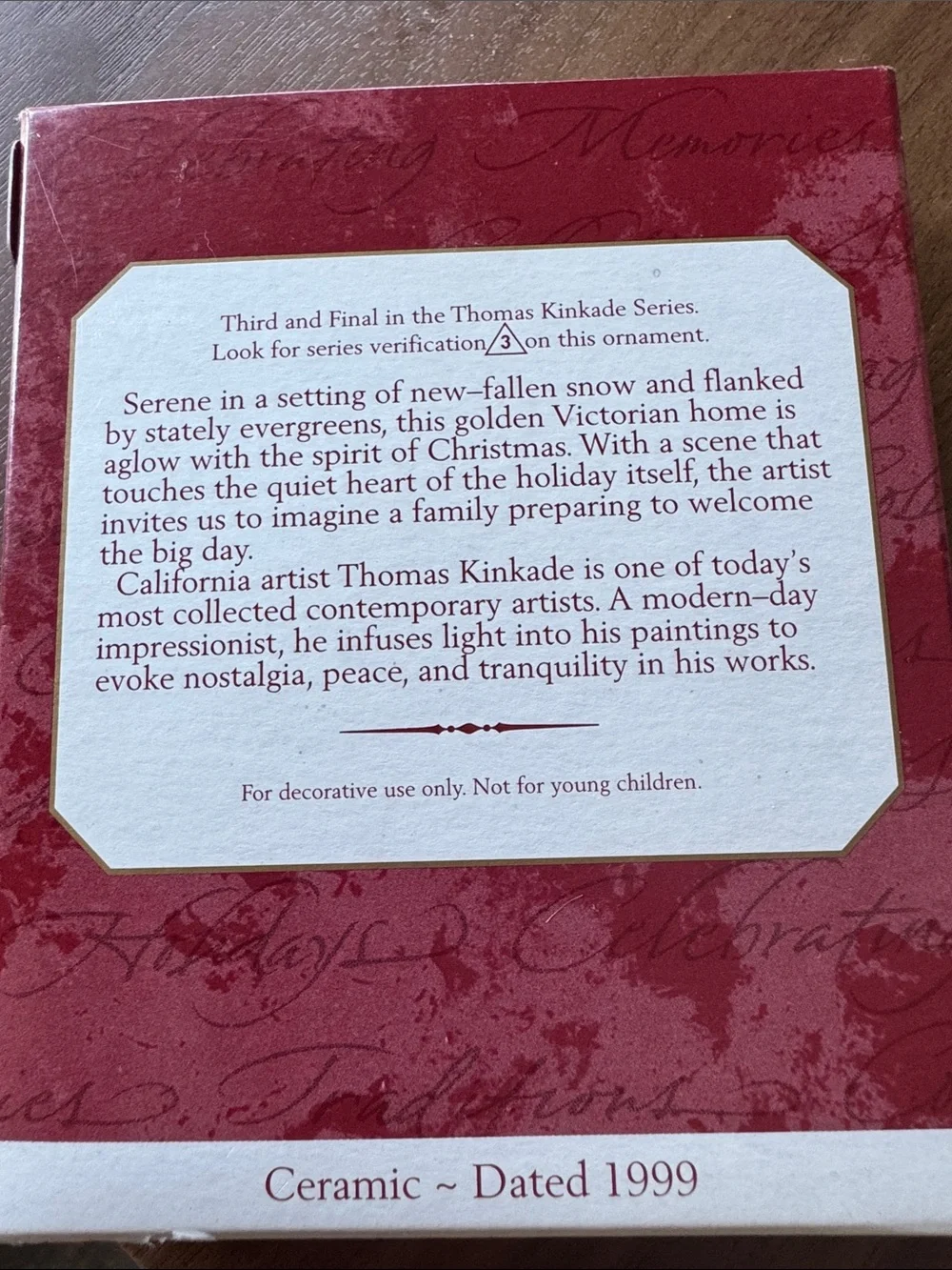 Hallmark Thomas Kincade Ornament